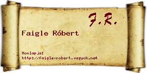 Faigle Róbert névjegykártya