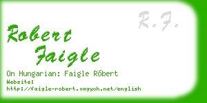 robert faigle business card
